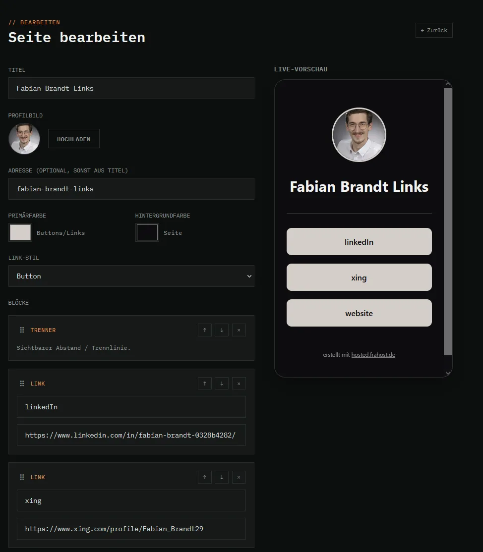 hosted.frahost.de – Static-Page-Generator